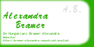 alexandra bramer business card